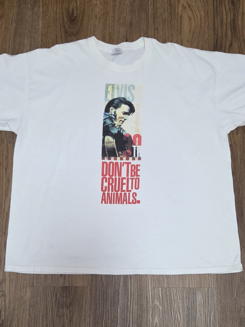 Elvis Presley “Don’t Be Cruel to Animals” Humane Society T-Shirt – 2XL